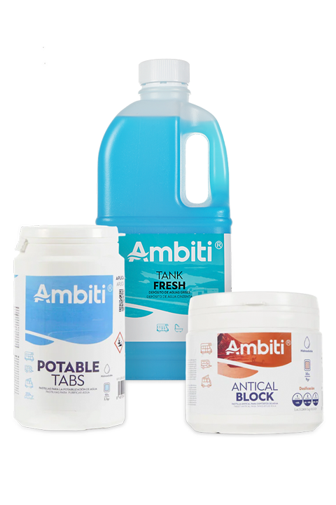 Pack "els imprescindibles"! Ambiti Tank Fresh + Ambiti Potable Tabs + Ambiti Antical Block